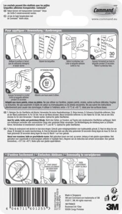 3M Command? Doorzichtige Mini Haken Met Doorzichtige Strips, 6HKS+8S/PK -Thuisopslag 686x1200 3