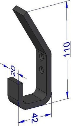Marcellis - Ophang Haak - Luxe Industriële Kapstok Haak - Hoed Jas Haak - 1 Stuks - Mat Zwart - Metaal - Incl. Bevestigingsmateriaal -Thuisopslag 701x1200 2