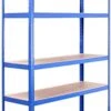 G-Rack Rekken Voor Zwaar Gebruik, 1 Blauwe Opslagplank 5 Vakken - Voor Kelder, Werkplaats, Berging, Garage - Metaal I 180 X 120 X 45 Cm I 175 Kg Belasting Per Plank (totaal 875 Kg) I 5 Jaar Garantie