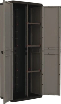 Keter Più Multipurpose Opbergkast - 3 Planken - 39x68x166cm - Donkergrijs/Zwart 14 Keter Più Multipurpose Opbergkast - 3 Planken - 39x68x166cm - Donkergrijs/Zwart -Thuisopslag 713x1200 2