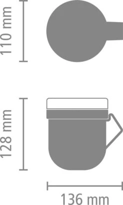 Brabantia Make & Take Soepbeker - 0,6 L - Kunststof - Dark Grey -Thuisopslag 725x1200