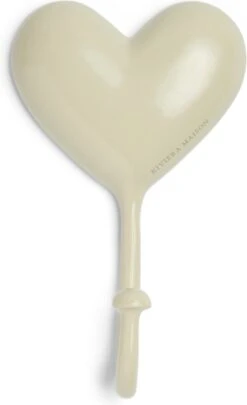 Riviera Maison Ophanghaak Hartvorm, Wandhaak Hartje - RM Lovely Heart Hook - Zilver - Aluminium