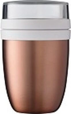 Mepal – Isoleer Lunchpot Ellipse – Houdt Je Eten 6-8 Uur Warm En 12 Uur Koud – Rose Gold – 2 Compartimenten – Soep Beker To Go – Yoghurt Beker Muesli - Thermos Lunchbox -Thuisopslag 753x1200