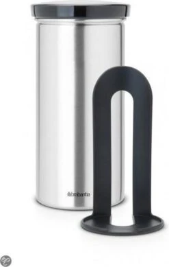 Brabantia Voorraadbus Voor 18 Koffie- En Theepads - Matt Steel Fingerprint Proof / Grijze Deksel -Thuisopslag 761x1200