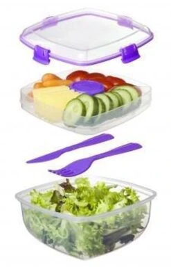 Sistema Salade Box Met Bestek - Geelgroen -Thuisopslag 771x1200