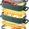 Lunchbox, Bento Box Voor Volwassenen Kinderen, Kinderlunchbox Met Compartimenten, 3-laags Lekvrije Bento-lunchbox Met Vork, Lepel, Geschikt Voor Lunchbox Voor Werk, Kantoor, School (2,25L Groen) -Thuisopslag 777x1200