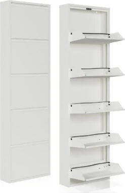 Schoenenkast Bodi 5-vaks Wit