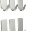 Merkloos FSW-Trading - Keukenhaken - RVS - ZIlver - Zelfklevend - 6 Stuks -Thuisopslag 781x1200