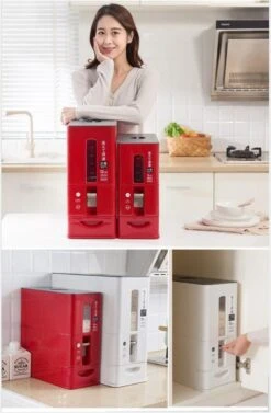 Merkloos TDR-Japans Rijst/Granen Container/Dispenser/ Opbergdoos - 6KG Inhoud - Wit -Thuisopslag 787x1200