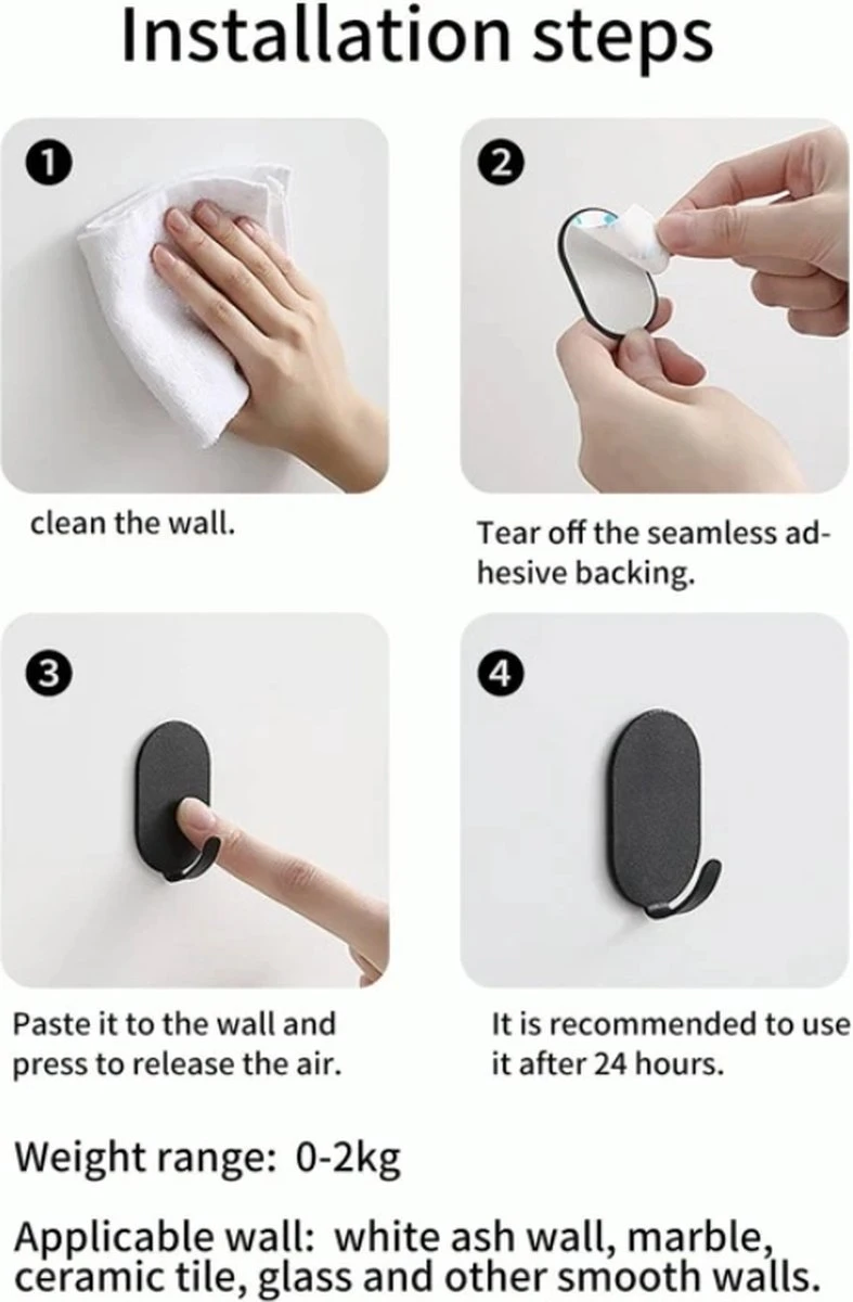 5 Stuks Zwart Roestvrij Handdoek Haken Met 3M Plakstrip/ Roestvrij Staal Zelfklevende Ophanghaak Set Van 5stuks /3M Sticker Muurhaken /Sleutelhaken / Muurhaken / Ophanghaken/Wandhaken /Keukenhaken /Haakjes 9 5 Stuks Zwart Roestvrij Handdoek Haken Met 3M Plakstrip/ Roestvrij Staal Zelfklevende Ophanghaak Set Van 5stuks /3M Sticker Muurhaken /Sleutelhaken / Muurhaken / Ophanghaken/Wandhaken /Keukenhaken /Haakjes - Afbeelding 7