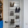 Eleganca Schoenenrek Hangend – Schoenenkast – Geschikt Voor Stompe Rondom Vlakke Deuren – Schoenenrek Voor 24 Tot 36 Paar Schoenen – Deurhanger – Deurrek – Ruimtebesparende Schoenenbank – Schoenenopberger – Kunststof/Metaal – Wit