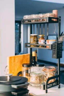 Sens Design Kruidenrek Staand – Keukenrek Voor Kruidenpotjes - Zwart -Thuisopslag 799x1200 15