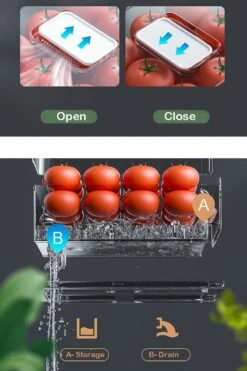 Without Lemon - Premium Koelkast Organizer - Met Deksel - Set Van 2 Groot - Voorraadbox - Opstapelbaar - Vershoudbox - Schuiflade - Extra Lades - Transparant -Thuisopslag 800x1200 19