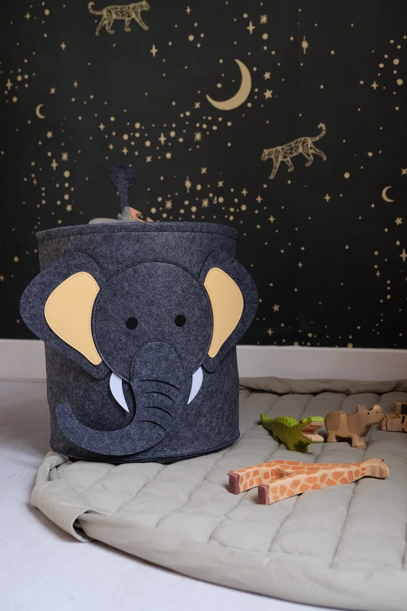 Speelgoedmand Kinderen – Opbergmand Kinderkamer – Speelgoed Opbergen – Speelgoedkist - Olifant 11 Speelgoedmand Kinderen – Opbergmand Kinderkamer – Speelgoed Opbergen – Speelgoedkist - Olifant - Afbeelding 9