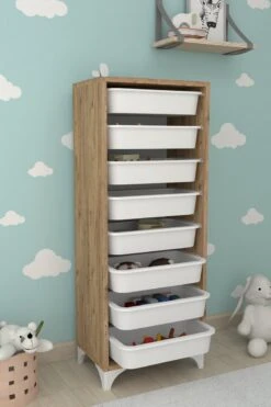 Kinderkast – Lichtbruin 8 Lades - Keukenkast - Speelgoedkast – Opbergkast Speelgoed – Opbergkast Kinderen – Ladekast – Ladenkastje – Ladenkastje Hout - Opbergkast Met Manden – Kinderkledingkast -Thuisopslag 800x1200 52