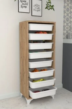 Kinderkast – Lichtbruin 8 Lades - Keukenkast - Speelgoedkast – Opbergkast Speelgoed – Opbergkast Kinderen – Ladekast – Ladenkastje – Ladenkastje Hout - Opbergkast Met Manden – Kinderkledingkast -Thuisopslag 800x1200 54