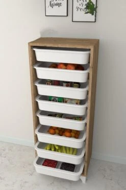 Kinderkast – Lichtbruin 8 Lades - Keukenkast - Speelgoedkast – Opbergkast Speelgoed – Opbergkast Kinderen – Ladekast – Ladenkastje – Ladenkastje Hout - Opbergkast Met Manden – Kinderkledingkast -Thuisopslag 800x1200 55