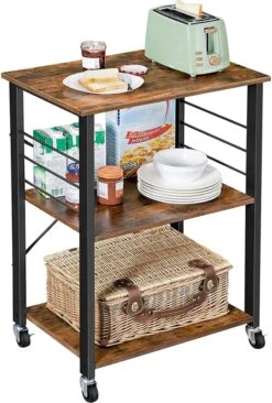 IN.HOMEXL Durbin - Keukentrolley - Keukentrolley Op Wieltjes - Multifunctionelle Trolley - Keukentrolley Met Lades – Rolkast – Serveerwagen – Bruin 60 X 40 X 89cm 17 IN.HOMEXL Durbin - Keukentrolley - Keukentrolley Op Wieltjes - Multifunctionelle Trolley - Keukentrolley Met Lades – Rolkast – Serveerwagen – Bruin 60 X 40 X 89cm -Thuisopslag 810x1200