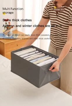 Merkloos EK Boutique Stevige Kleding/Broeken Organizer ''Opbergbox Voor Kledingkast'' ‘Ruimtebesparing’ ‘lade Organizer’ ‘kledingkast’ ‘kledinghangers’ ‘kledingbox’ ‘Opergdoos’ -Thuisopslag 815x1200 2