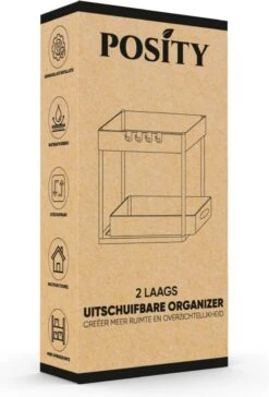 Posity Organizer - Gootsteenkast Organizer - Keukenkast Organizer - Keuken Organizer - Uitschuifbaar - Lade Organizer - Aanrecht Organizer - Kast Organizer - Badkamer Organizer - Zwart -Thuisopslag 815x1200