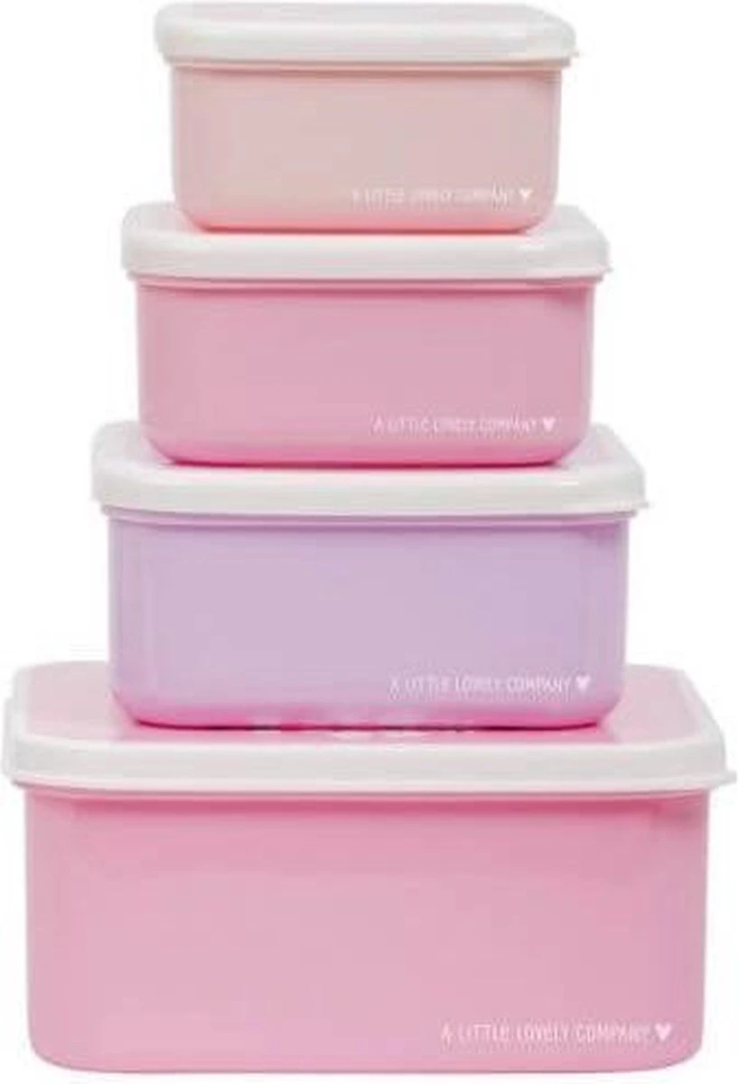 A Little Lovely Company - Brooddoos - Broodtrommel - Lunch & Snack Box Set Van 4 - Eenhoorn 12 A Little Lovely Company - Brooddoos - Broodtrommel - Lunch & Snack Box Set Van 4 - Eenhoorn - Afbeelding 10