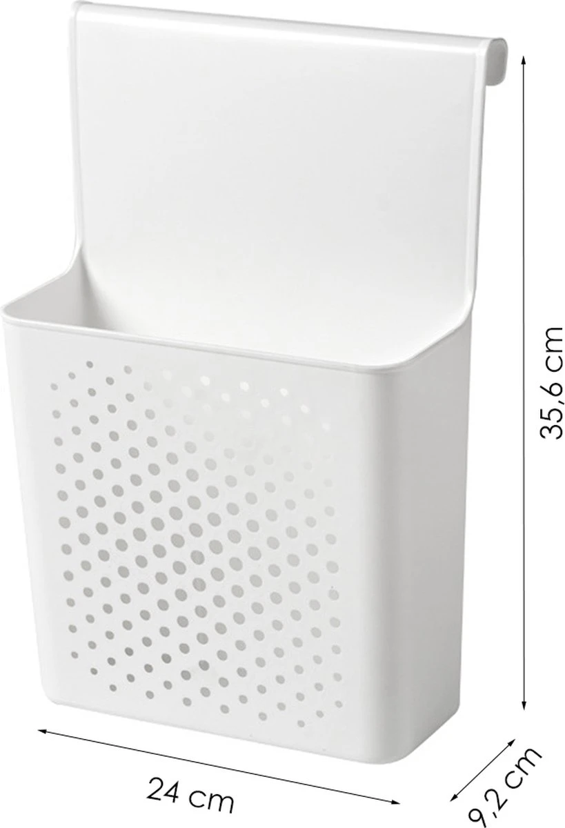 Keukendeur Organizer - Wit - 35,6 X 24 X 9,2 Cm - Hangende Keuken Opberger - Gootsteenkast Mand - Keukenkast Organiser - Deurmand - Gootsteenkast Organizer - Hangende Organizer 7 Keukendeur Organizer - Wit - 35,6 X 24 X 9,2 Cm - Hangende Keuken Opberger - Gootsteenkast Mand - Keukenkast Organiser - Deurmand - Gootsteenkast Organizer - Hangende Organizer - Afbeelding 5