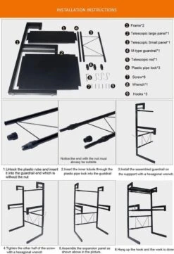 TammaT - Magnetronkast - Keukenrek - Magnetron Bovenkast - Ovenkast - Kruidenrek - Dubbel Laags Keukenkast Voor Boven Magnetron - Breedte Verstelbaar Magnetron Kast - Magnetron Rek - Metaal - Mat Zwart -Thuisopslag 822x1200