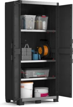 Keter XL Garage Hoge Kast - 3 Planken - 89x54x188 Cm - Zwart -Thuisopslag 824x1200 3