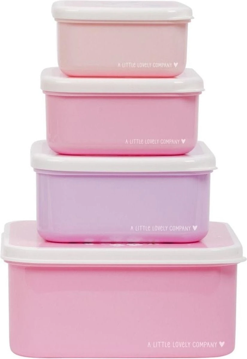 A Little Lovely Company - Brooddoos - Broodtrommel - Lunch & Snack Box Set Van 4 - Eenhoorn 10 A Little Lovely Company - Brooddoos - Broodtrommel - Lunch & Snack Box Set Van 4 - Eenhoorn - Afbeelding 8