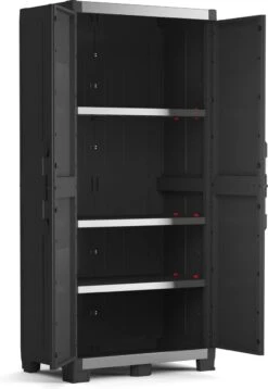 Keter XL Garage Hoge Kast - 3 Planken - 89x54x188 Cm - Zwart -Thuisopslag 829x1200 3