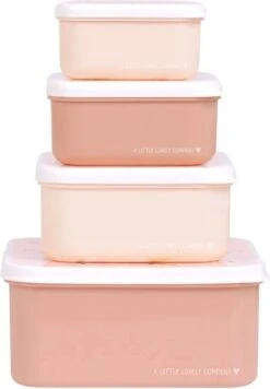 A Little Lovely Company - Brooddoos - Broodtrommel - Lunch & Snack Box Set Van 4 - Vlinders -Thuisopslag 832x1200 2