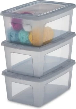 Iris Ohyama Modular Clearbox Opbergbox - 11L - Kunststof - Grijs - Set Van 3 13 Iris Ohyama Modular Clearbox Opbergbox - 11L - Kunststof - Grijs - Set Van 3 -Thuisopslag 845x1200