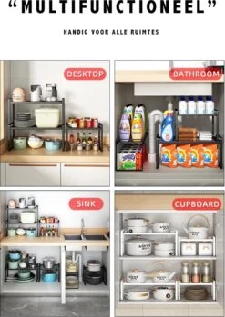 Keuken Organizers - Aanrecht Organiser - 23,8*40,3* 21 - Pannenrekken - Gootsteenkast Organizer - Bureau Organizer - Opbergrek - Kruidenrek - Kast Organizer - Badkamer Organizer 27 Keuken Organizers - Aanrecht Organiser - 23,8*40,3* 21 - Pannenrekken - Gootsteenkast Organizer - Bureau Organizer - Opbergrek - Kruidenrek - Kast Organizer - Badkamer Organizer -Thuisopslag 850x1200 5