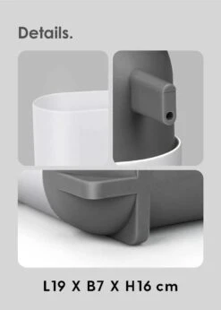 Noordling Gootsteen Organizer - Keuken Organizers - Aanrecht Organiser - Set 2-delig - Dark Grey -Thuisopslag 857x1200