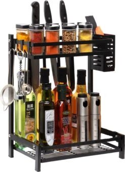 Pazzo Goods - Keuken Organizer - Keukenrek - Zwart - Metaal - 2 Laags - Multifunctioneel - Zwart - 15 Pazzo Goods - Keuken Organizer - Keukenrek - Zwart - Metaal - 2 Laags - Multifunctioneel - Zwart - -Thuisopslag 875x1200