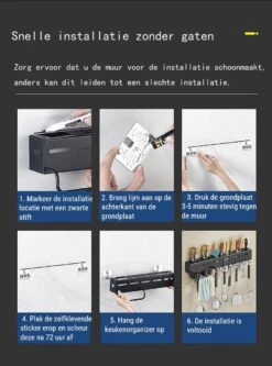 Premium Keukenrek – Keukenrek Hangend – Messenrek - Wandrek - Keukenrek Hangend Met Of Zonder Boren – Keukengerei Rek – Ophangbaar Keukenrek - Met Of Zonder Boren – Keuken Organizer - Incl. GRATIS Lijm 13 Premium Keukenrek – Keukenrek Hangend – Messenrek - Wandrek - Keukenrek Hangend Met Of Zonder Boren – Keukengerei Rek – Ophangbaar Keukenrek - Met Of Zonder Boren – Keuken Organizer - Incl. GRATIS Lijm -Thuisopslag 891x1200 1