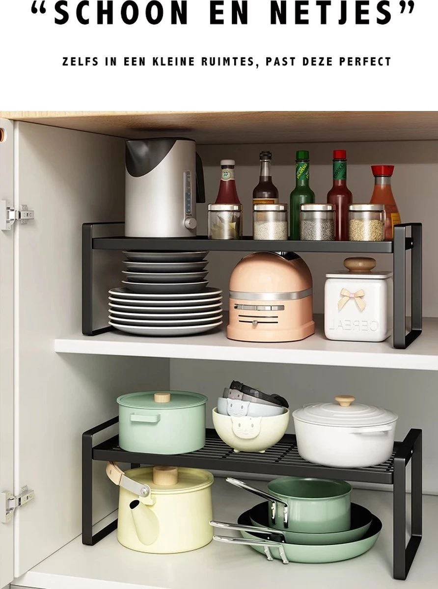 Keuken Organizers - Aanrecht Organiser - 23,8*40,3* 21 - Pannenrekken - Gootsteenkast Organizer - Bureau Organizer - Opbergrek - Kruidenrek - Kast Organizer - Badkamer Organizer 13 Keuken Organizers - Aanrecht Organiser - 23,8*40,3* 21 - Pannenrekken - Gootsteenkast Organizer - Bureau Organizer - Opbergrek - Kruidenrek - Kast Organizer - Badkamer Organizer - Afbeelding 11