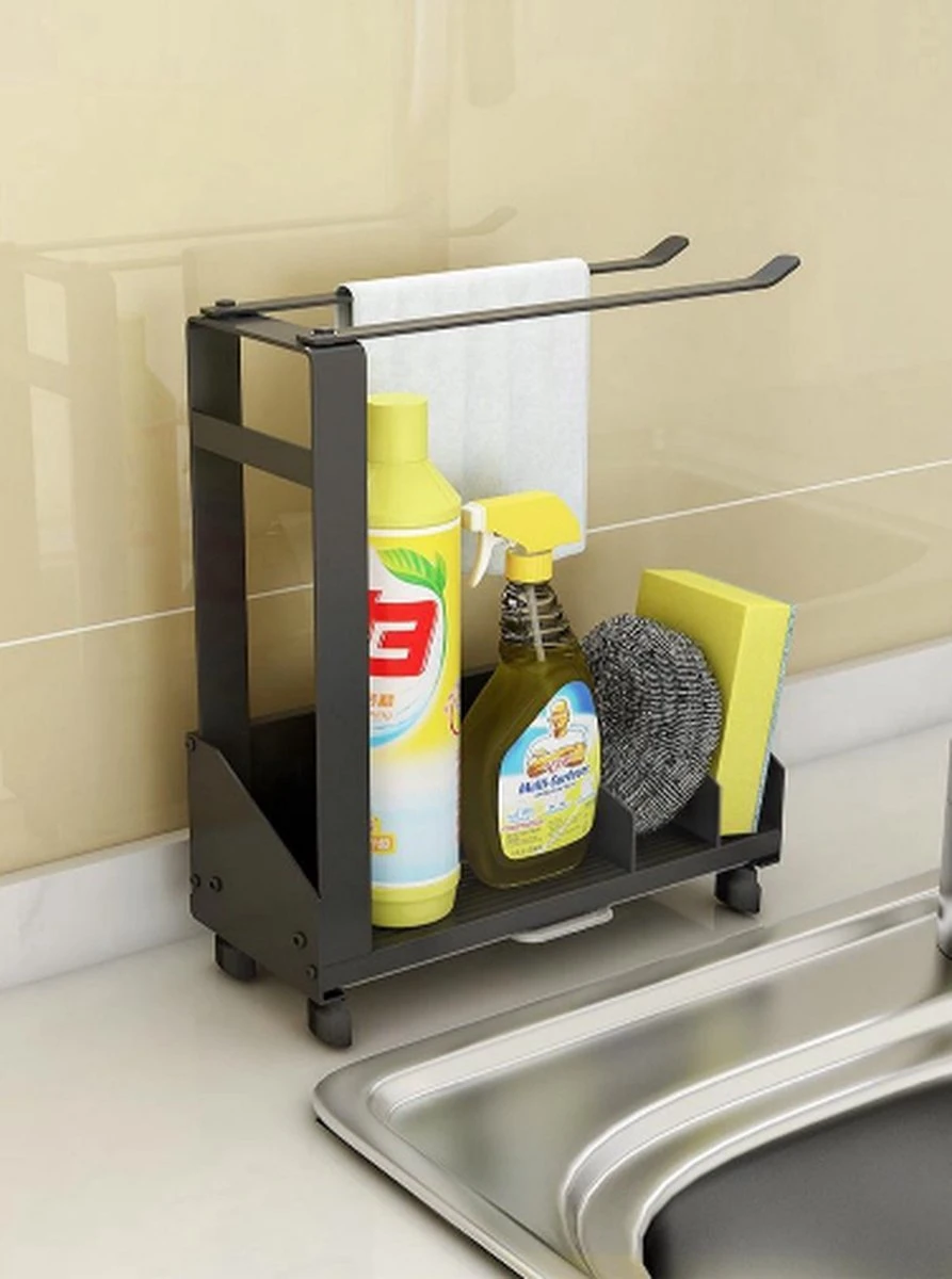 Keuken Organizer - Gootsteen Organizer - Vaatdoekhouder - Droogrek - Vaatrek - Sponshouder - Aanrecht Organizer - Keukenrek 5 Keuken Organizer - Gootsteen Organizer - Vaatdoekhouder - Droogrek - Vaatrek - Sponshouder - Aanrecht Organizer - Keukenrek - Afbeelding 3