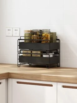 BROËL™ Organizer – Ladekast - Opbergrek - Aanrecht Organiser – Keuken Organizers - Ladeblok - Kast Organizer - Organizer Lade - Zwart - Ladesysteem - Gootsteen Organizer - Gootsteenkast Organizer - Keukenrek - Metaal - Antislip -Thuisopslag 899x1200 15