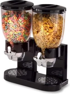 MikaMax Cornflakes Dispenser - Voorraadbus - Cornflakes Voorraadpot - Ontbijt Granendispenser - Zwart - 2 X 500 Gram -Thuisopslag 899x1200 2