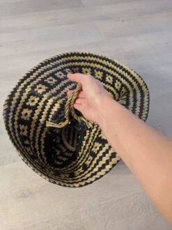 Rieten Mand - Zeegras Naturel Zwart 35 X 30 -Thuisopslag 899x1200 35