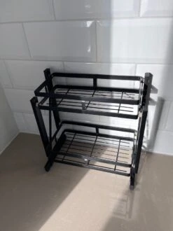 Merkloos Inklapbaar Kruidenrek - 2-laags Keukenrek - Aanrecht Organizer - Kruiden Etàgere - Staand Keukenrek -Thuisopslag 899x1200 6