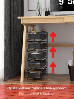 BROËL™ Organizer – Ladekast - Opbergrek - Aanrecht Organiser – Keuken Organizers - Ladeblok - Kast Organizer - Organizer Lade - Zwart - Ladesysteem - Gootsteen Organizer - Gootsteenkast Organizer - Keukenrek - Metaal - Antislip -Thuisopslag 900x1200 14