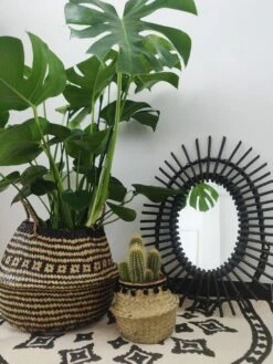 Rieten Mand - Zeegras Naturel Zwart 35 X 30 -Thuisopslag 900x1200 24