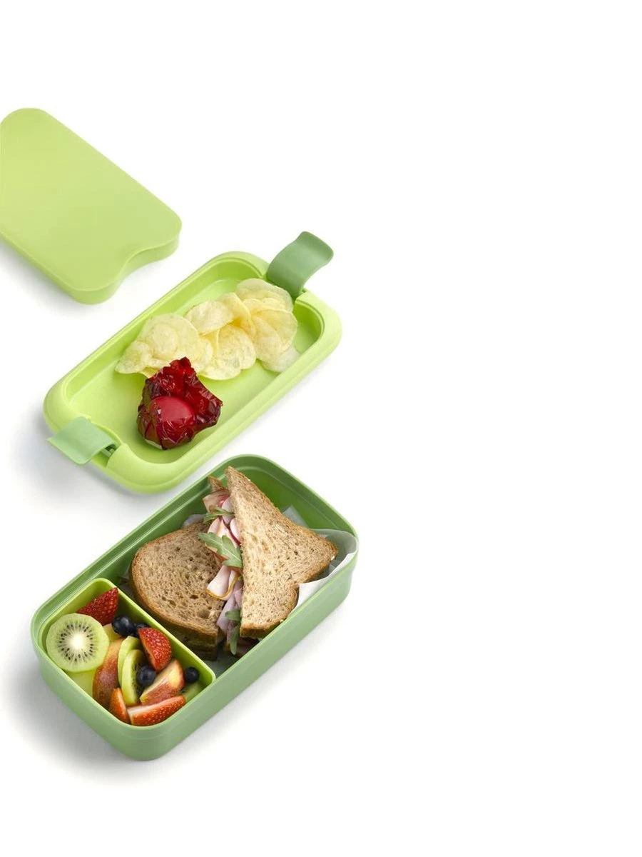 Curver Lunch&Go - Vershouddoos - Lunchbox - Inclusief Bestek - 2/3 Compartimenten - Groen 14 Curver Lunch&Go - Vershouddoos - Lunchbox - Inclusief Bestek - 2/3 Compartimenten - Groen - Afbeelding 13