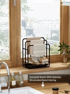 BROËL™ Vaatdoekhouder - Aanrecht Organiser - Keuken Organizers - Afdruiprek - Gootsteen Organizer - Aanrechtorganizer - Anti-roest - Hoge Kwaliteit - Zwart -Thuisopslag 900x1200 35