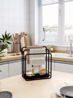 BROËL™ Vaatdoekhouder - Aanrecht Organiser - Keuken Organizers - Afdruiprek - Gootsteen Organizer - Aanrechtorganizer - Anti-roest - Hoge Kwaliteit - Zwart -Thuisopslag 900x1200 37