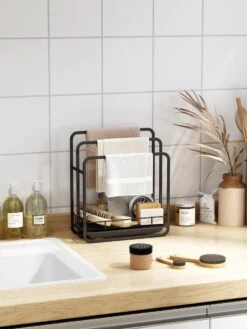 BROËL™ Vaatdoekhouder - Aanrecht Organiser - Keuken Organizers - Afdruiprek - Gootsteen Organizer - Aanrechtorganizer - Anti-roest - Hoge Kwaliteit - Zwart -Thuisopslag 900x1200 38