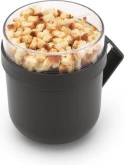 Brabantia Make & Take Soepbeker - 0,6 L - Kunststof - Dark Grey -Thuisopslag 904x1200