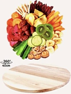 Omid Home Draaiplateau 40cm - Borrelplank - Kaasplank - Draaischijf- Hapjes Plank